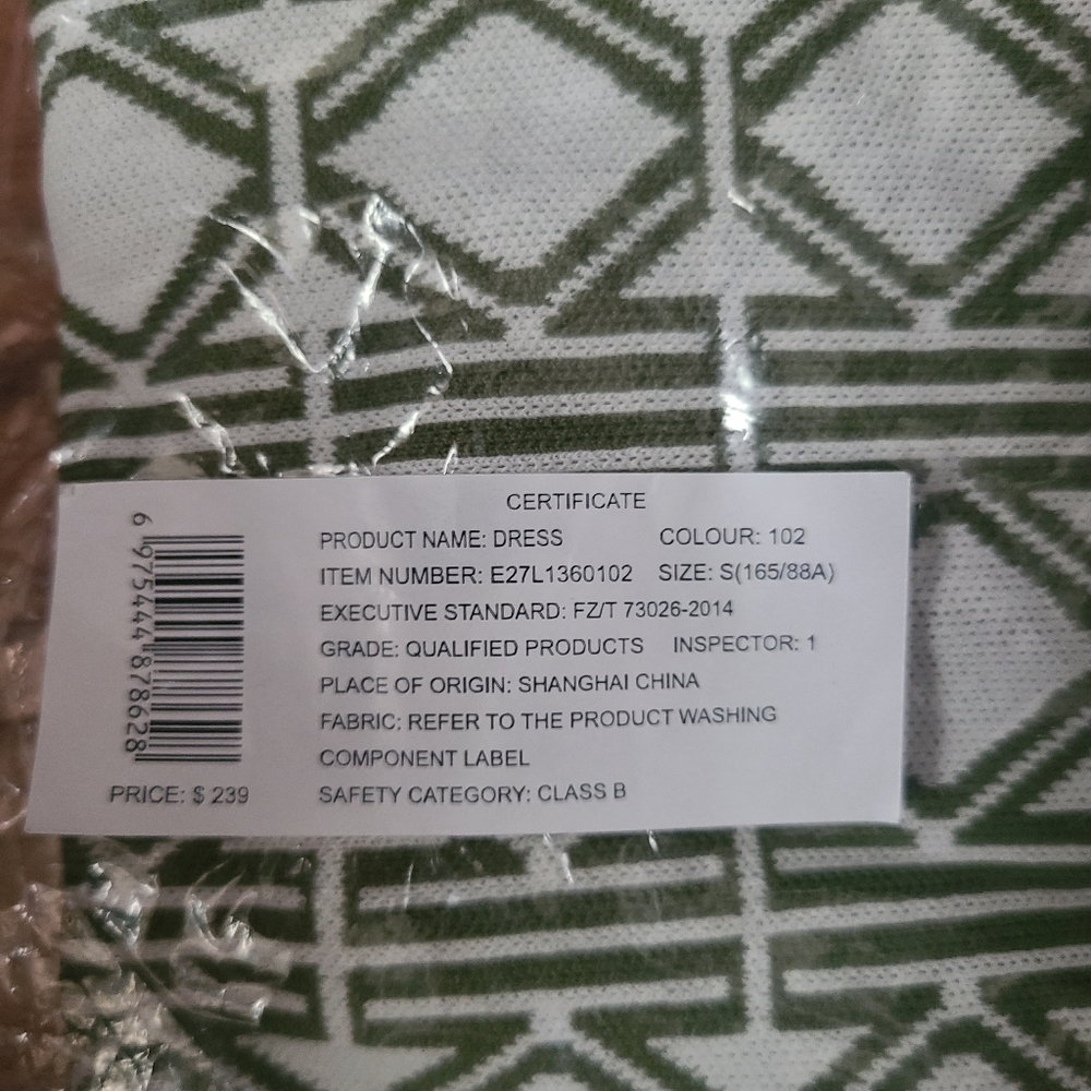 NNW Karl Lagerfeld Knit Dress Green